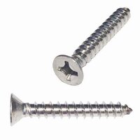 FPTS6112S #6 X 1-1/2" Flat Head, Phillips, Tapping Screw, 18-8 Stainless